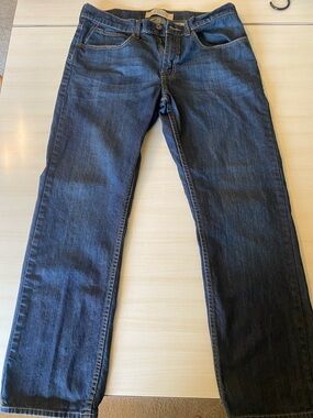 Men's Dark Blue Straight-Leg Jeans